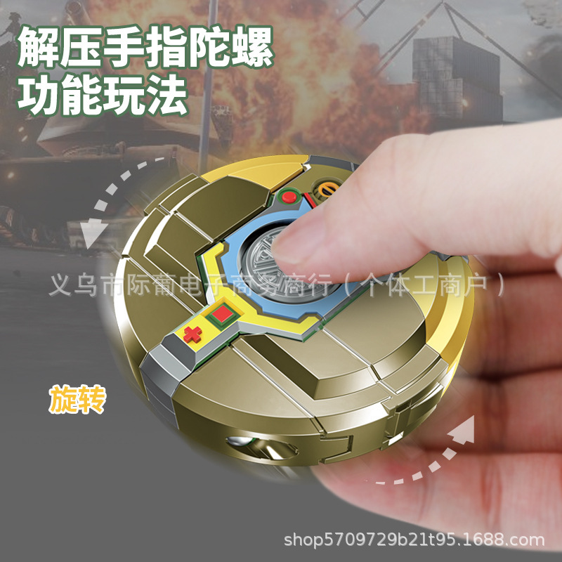 Explosiones transfronterizas de deformación robot giroscopio de punta de dedo juguetes pequeños giroscopio de dedos mecánicos descomprimidos al por mayor