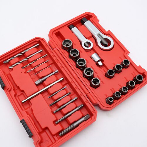 Nut separation, broken wire extractor, rusty nut breaker, sliding tooth bolt, reverse tooth sleeve, auto repair tool set