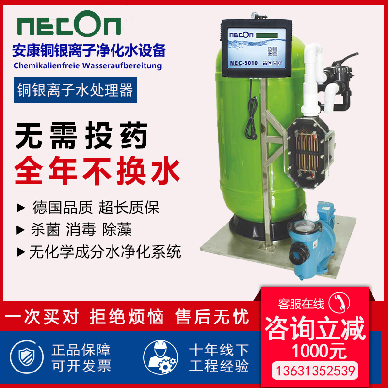 German Ankan Copper and Silver Ion Disinfectant Water Processor for Infant Swimming Pools and Villa Sterilization Equipment for Efficient Purification