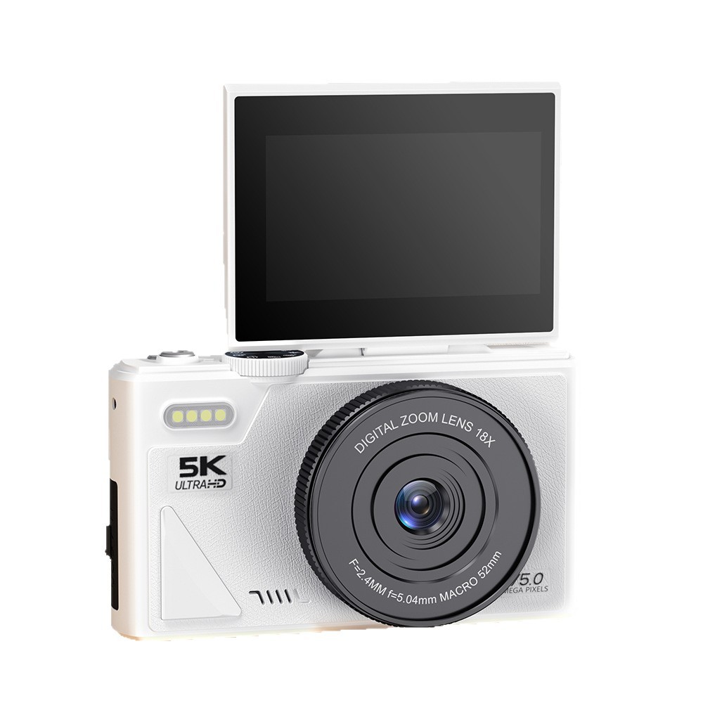 Cámara Digital Retro con Pantalla Abatible 5K W1 Zoom 18X con Estabilización Óptica para Campus y Selfies image 5