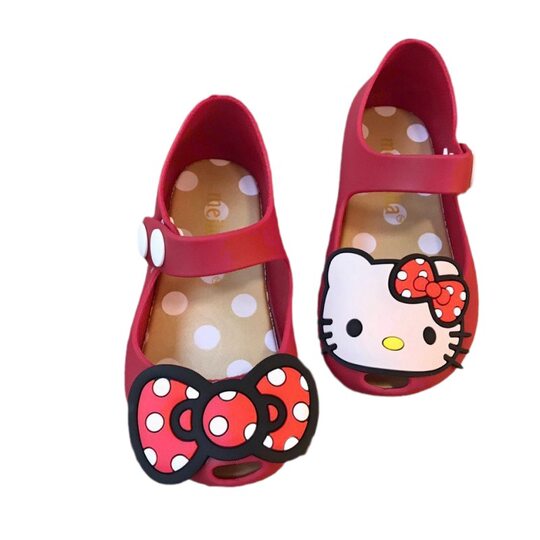 Cat Baby Children's Sandals Girls Minnie Princess Shoes Cartoon Four Seasons Shoes 1-6 Years Old Waterproof Jelly Gel Shoes