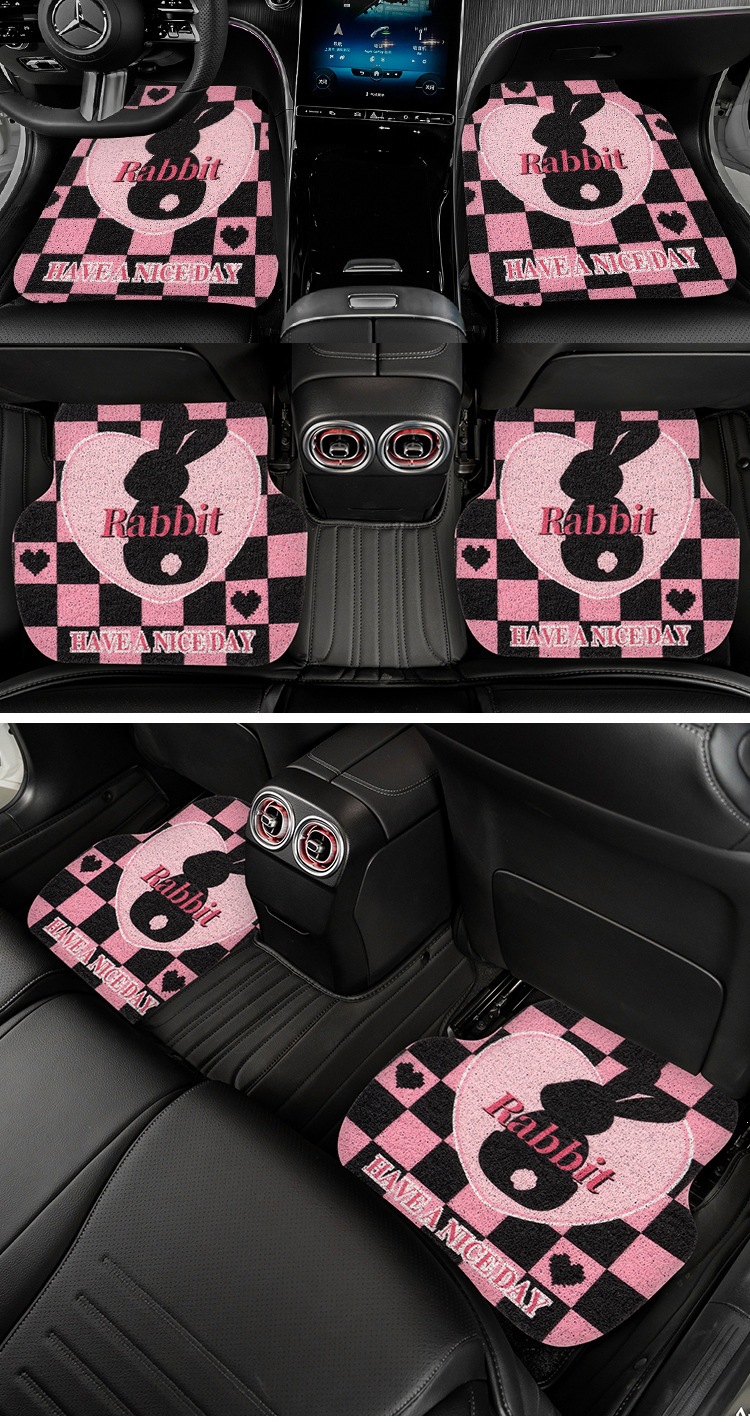 Car floor mats for girls, cute car mats, anti-dirt floor mats, universal single-piece driver's side car floor mats