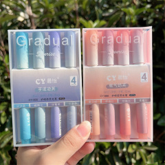 Highlighter ins style soft-head girly heart marker color marker pen high-looking Morandi eye protection pen