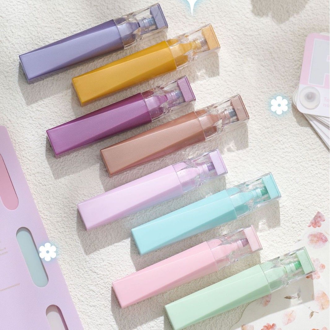 Cuadrado flash puntero de resaltador de estudiantes de color suave puntero de marca de puntos clave DIY puntero de acuarela lotes de stock