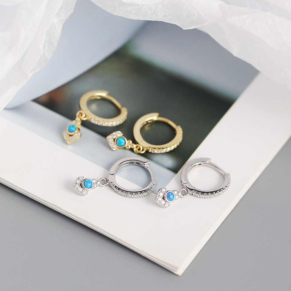 Géométrique Mode Gemme Placage Des Boucles D'Oreilles display picture 7