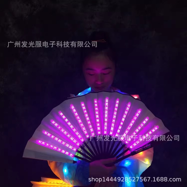 LED ventilador luminoso 10 pulgadas plegable inscripción TikTok disco fan bar KTV ambiente de baile cuadrado Reunión Anual ventilador