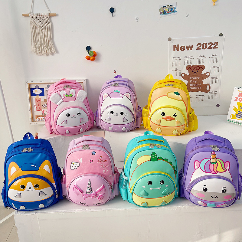 Mochila de jardín de infantes para mujeres 2024 nuevo dibujos animados lindos mochila de niños impresa de crestas escolares mochila de niños
