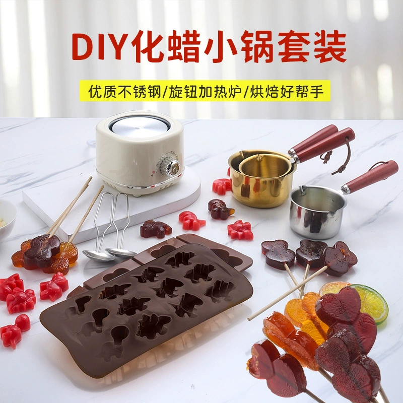 Плавильный шоколадный воск бутылка сахар Желейный воск для изготовления набора нагревательной печи Многофункциональный плавильный котел из нержавеющей стали горшок для горячего молока