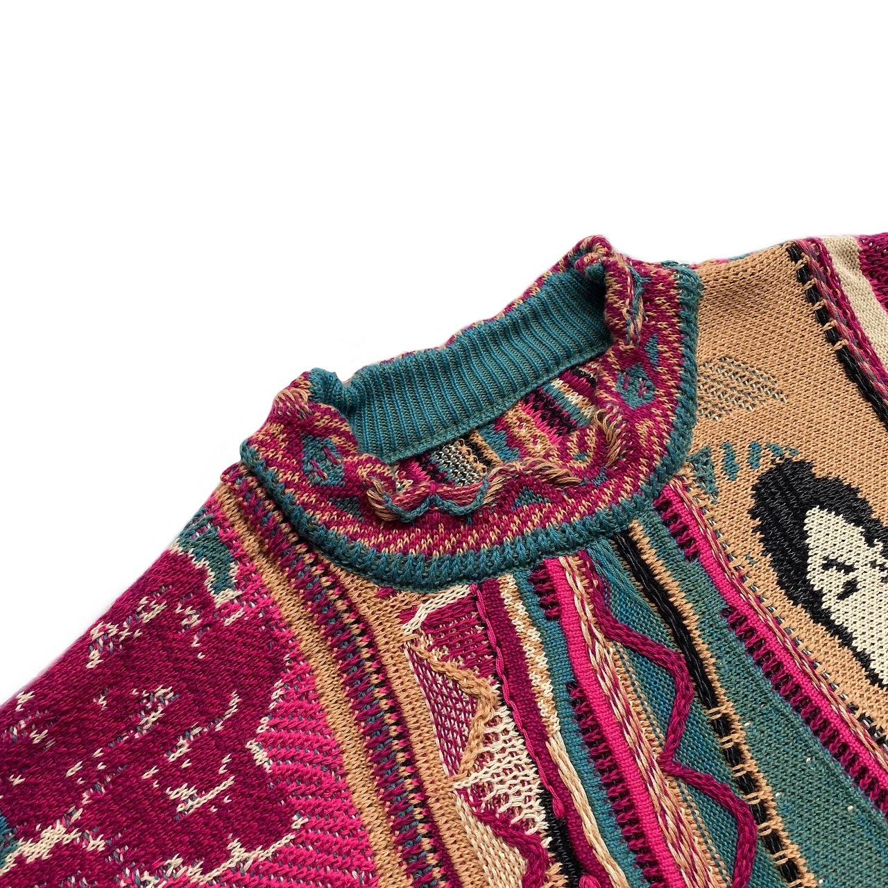 Men's Knitted Sweater Vintage Ethnic Sleeveless Pullover Vest_voghion.com