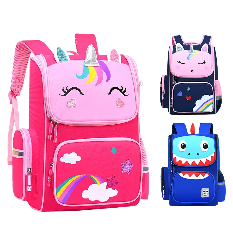 新款小学生书包独角兽1-2-6年级儿童男女孩6-12岁减负护脊双肩背