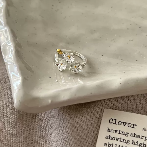 Three flower rings
