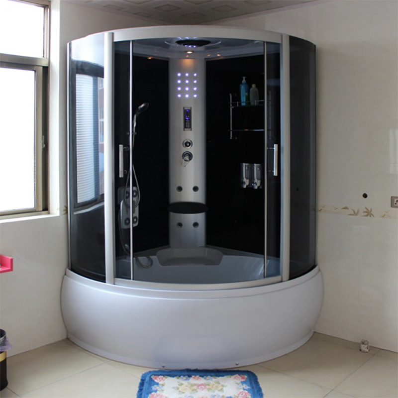 Household Integral Shower Room with Bathtub High Basin Arc Fan-shaped Surfing Steam Room Bath Double Bath Bathroom Household Integral Shower Room with Bathtub High Basin Arc Fan-shaped Surfing Steam Room Bath Double Bath Bathroom