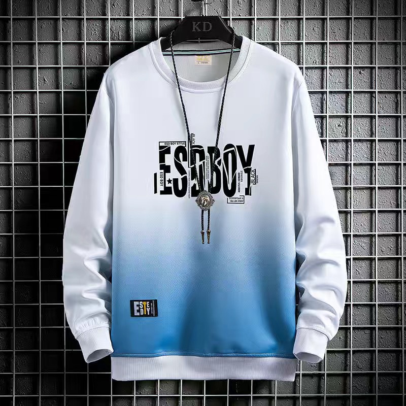 Camiseta de manga larga cuello redondo suéter moda marca 2023 nueva primavera y otoño camiseta juventud ropa superior