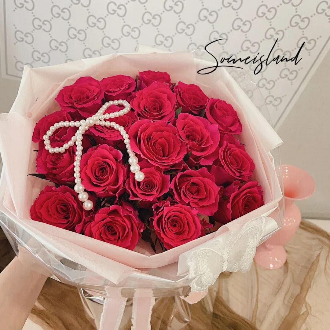 Día DE LA MADRE ramo de perlas Accesorios Estilo Chanel ramo caja de regalo para hornear decoración Cadena de Perlas joyería de perlas florales