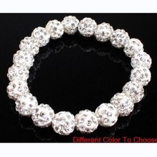 10mmAB软陶泥钻球弹力线香巴拉手链跨境亚马逊嘻哈白红棒球d436