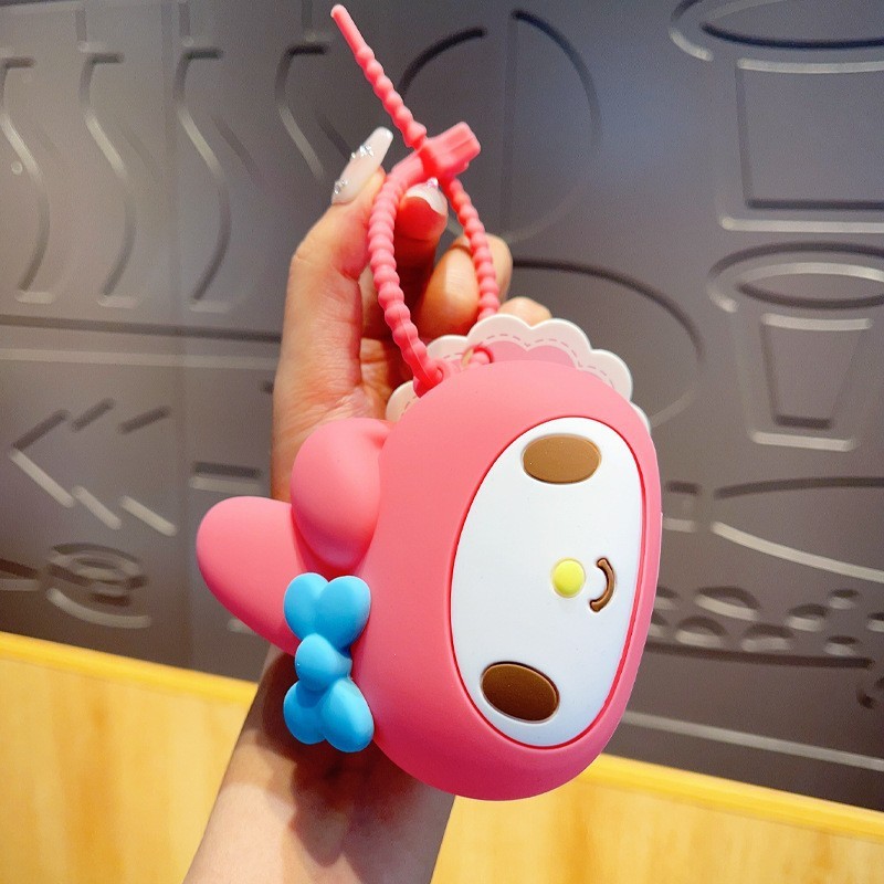 正版三丽鸥格纹草莓系列钥匙扣HelloKitty库洛米玩偶可爱包包挂饰|undefined