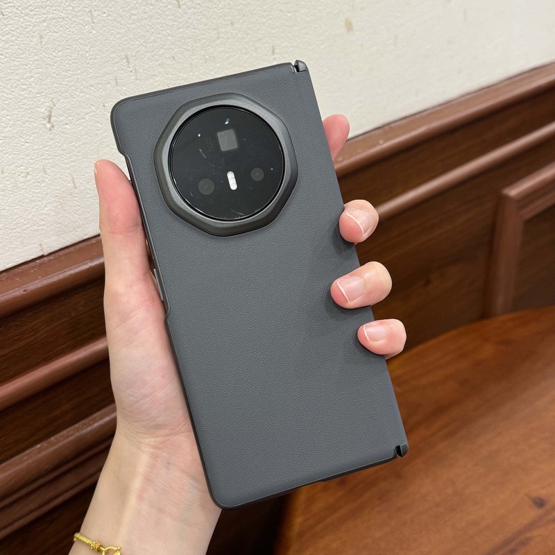 Honor Magic V5用携帯電話ケース、カーボンファイバー柄、中軸保護、VS2プレーンレザーヒンジ、フルカバー、耐衝撃ハードケース|undefined