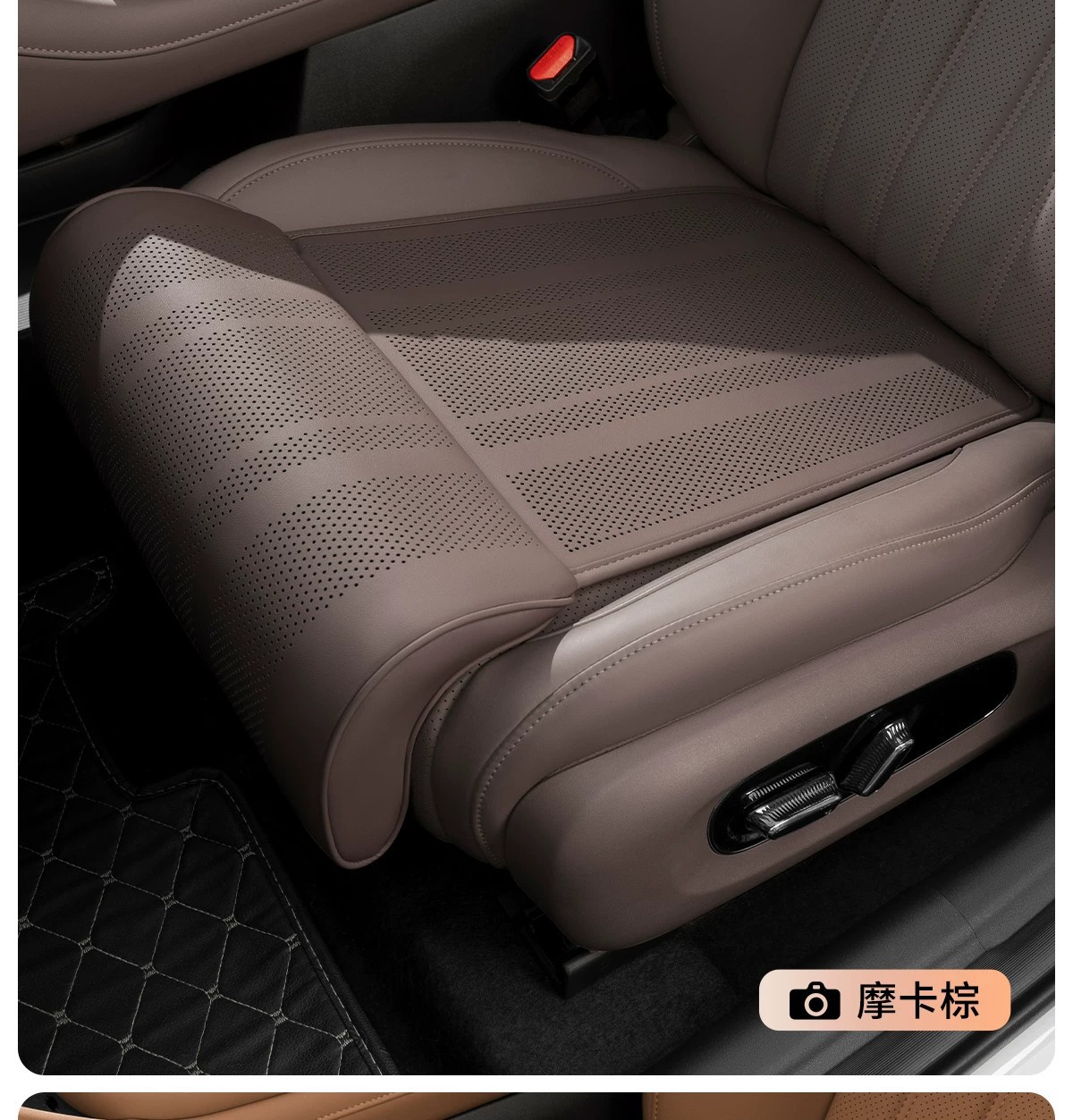 Car Seat Cushion with Extended Leg Support, Integrated Sponge Leg Rest for Driver and Passenger Seats, Universal for All Seasons, Comfortable Leg Cushion