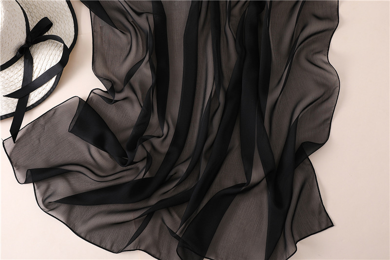 Sciarpa in tinta unita Sciarpa sottile e grande Turismo Protezione solare Decorazione Fotografia Scialle Sciarpa in crepe liscio in tinta unita_voghion.com