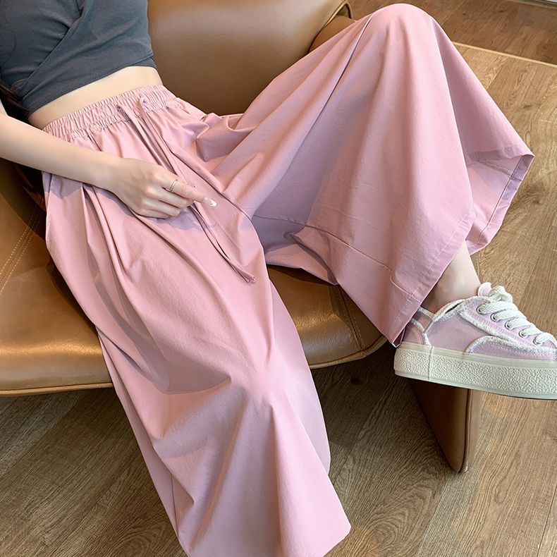 Ice Silk Cool Wide-Leg Skirt Pants for Women, 2026 Summer Hot Style, Petite High-Waisted Plus-Size Casual Yamamoto Skirt Pants