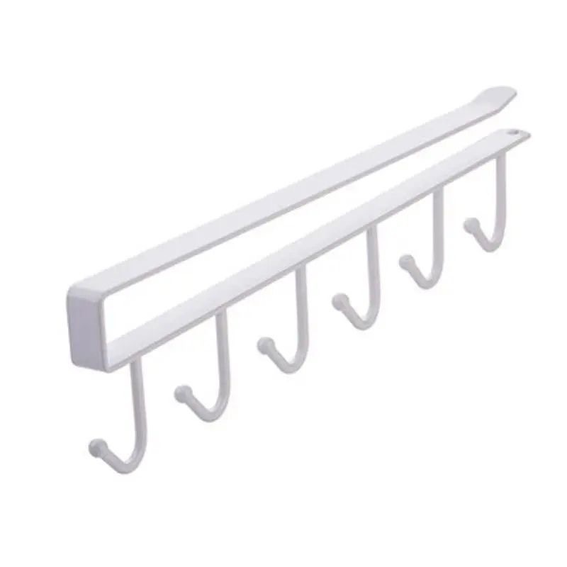 Gabinete de cocina gancho sin rastro gancho de perforación de gabinete una fila de perchas de puerta de gabinete suspensión sin rastro almacenamiento y acabado