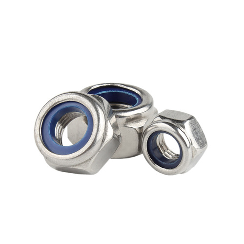 304 stainless steel reverse tooth nylon lock nut fine tooth left tooth hexagonal lock nut M4M5M6M8M10M20