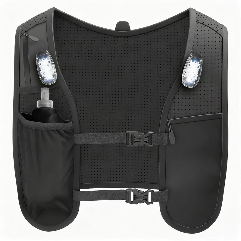 New Outdoor Running Vest, Hiking, Mountain Climbing and Cycling Multi-Functional Reflective Led Light Vest Vest Sports Backpack