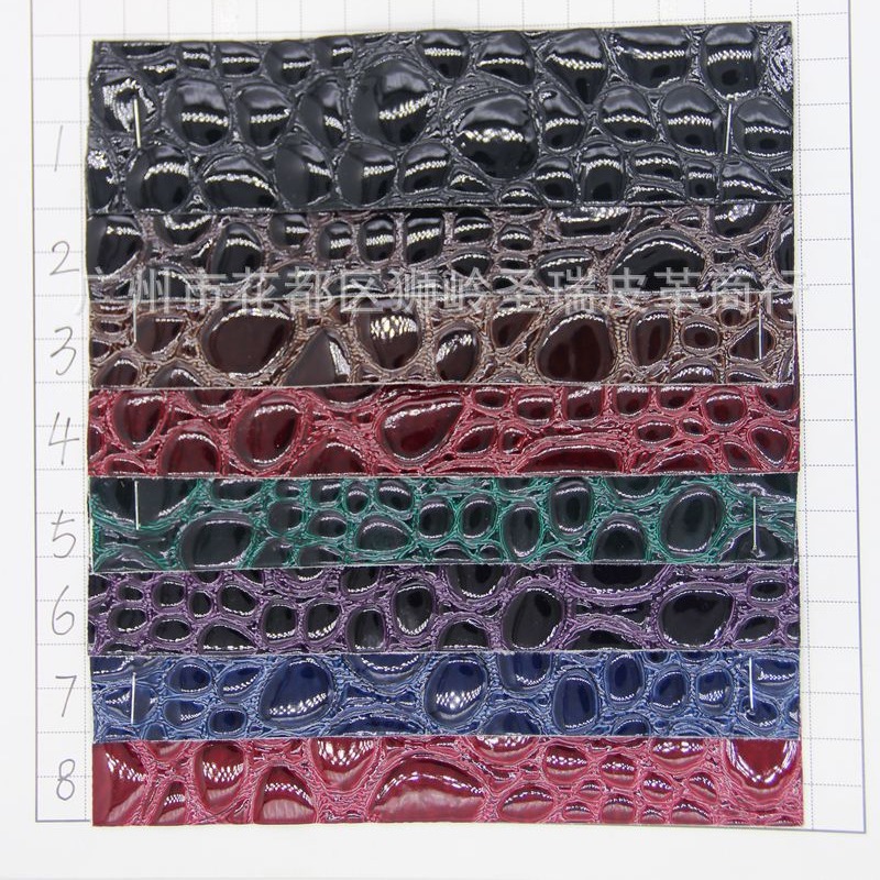 供应PVC高光小石头纹人造革 厚度0.8mm~09mm小晶石头纹皮革