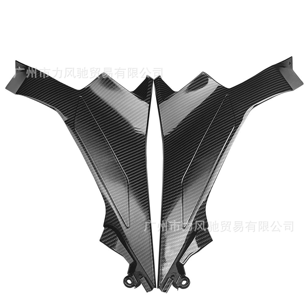Adecuado para Kawasaki Ninja NINJA400 18-22 modificación de la cubierta del tanque de combustible izquierda y derecha placa lateral placa lateral de la carcasa patrón de fibra de carbono