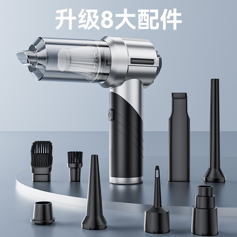 Foldable Cordless Car Vacuum — Brushless, High Suction, Blow + Suck