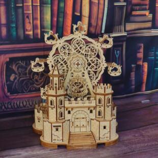 3Dľ�|ƴ�D�Ǳ�����Ħ��݆ģ���ֹ�DIYľ�|ƴ�bľ�����ǿ羳��Ʒ