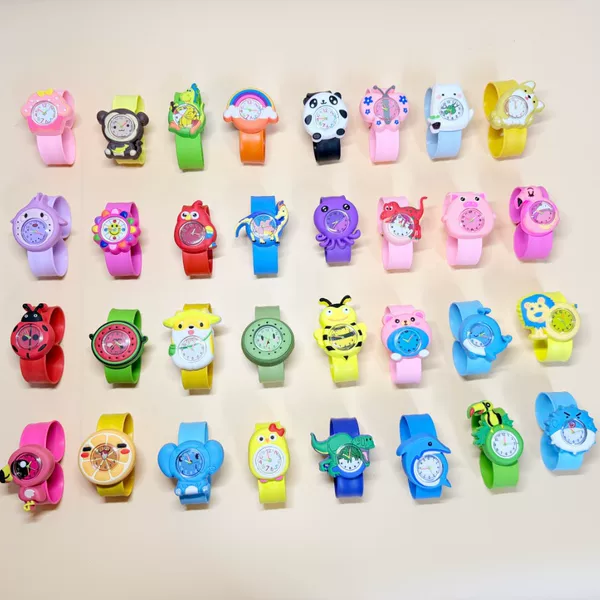 Light-Up Quartz Watch, Slap Watch, Children's Toy for Boys and Girls, Kids' Gift, Silicone Watch