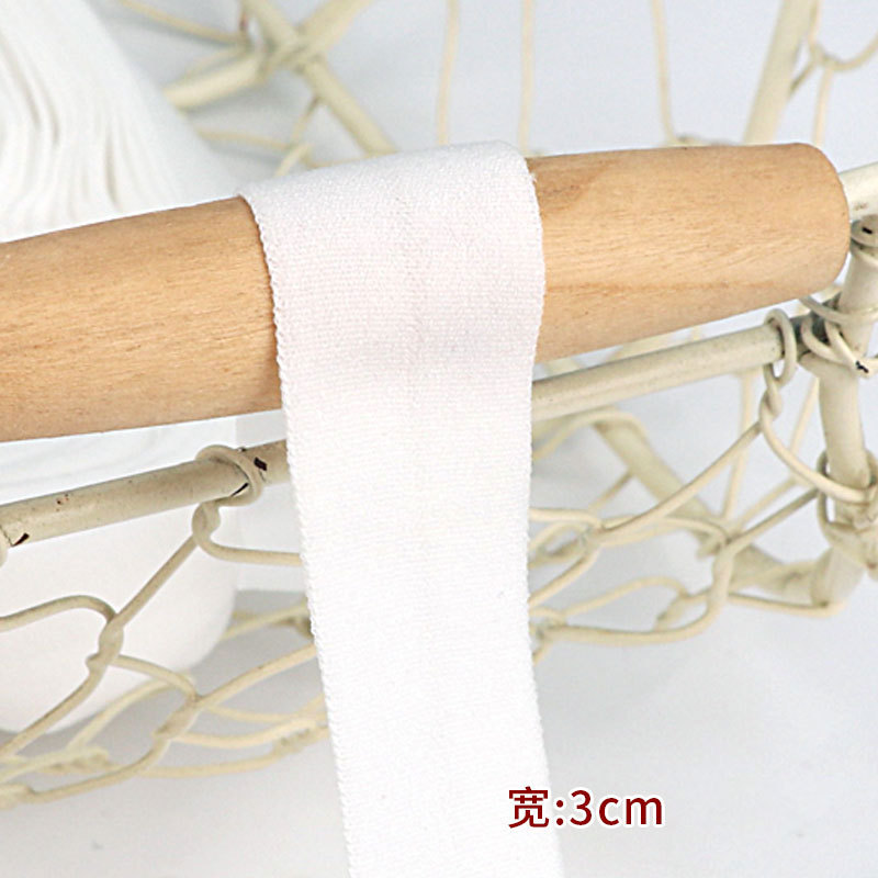 Tira de borde elástico de algodón accesorios de tela tira de borde de ropa de bebé cinta ropa interior banda elástica correa de tela plegable