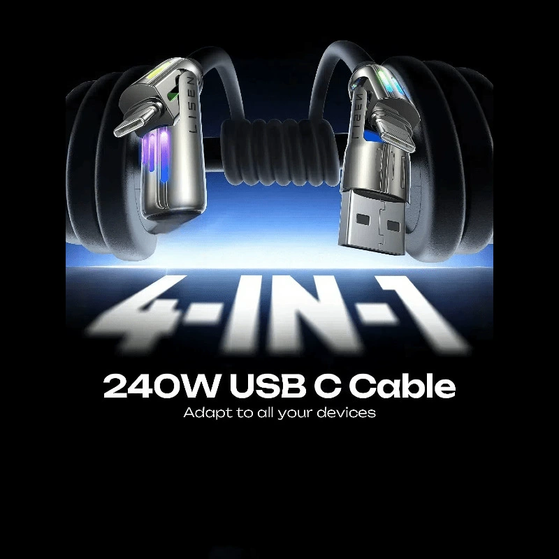 [240W супер быстрая зарядка 4in1 функциональная USB Type-C Liquid跨境]