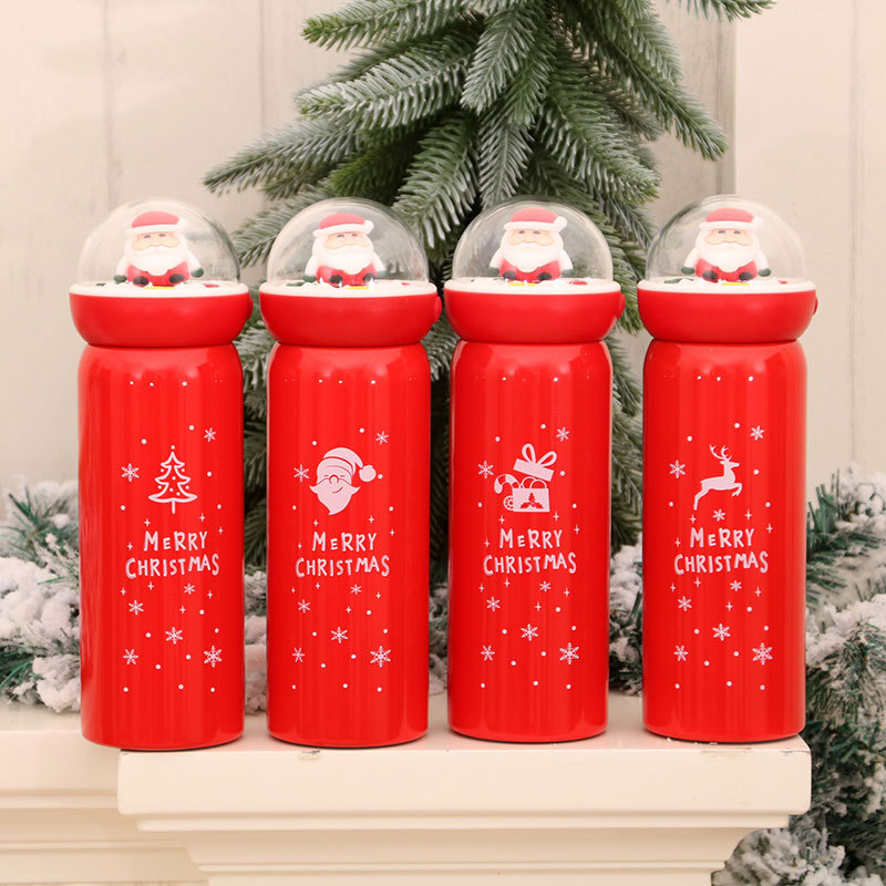 Regalo de Navidad regalo para novia Santa Claus paisaje aislamiento taza regalo de Navidad taza de agua