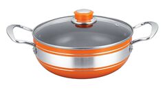 Cross-border direct supply double-ear soup pot 18-26CM non-stick household kitchen pot set gift aluminum pot pot