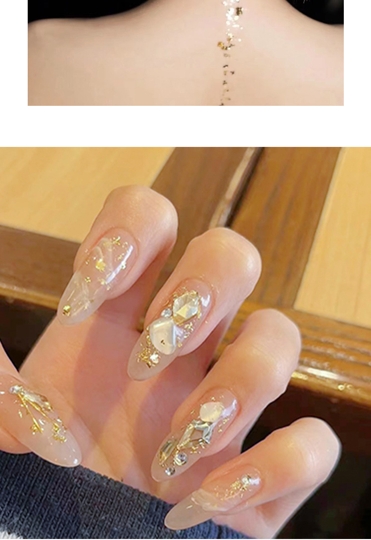 Gold Foil Nail Art Jewelry Gold Foil Fragments Internet Popular Nail Polish Glue Decorative Sticker Sequin E-commerce Cross-border