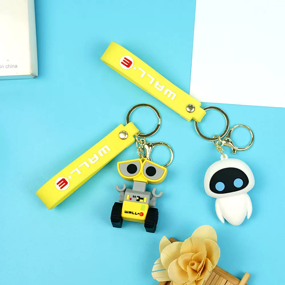 可爱卡通机器人总动员钥匙扣瓦力伊娃钥匙链男女包包挂件礼品批发