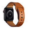 定制款 適用蘋果apple watch123456代真牛皮iwatch月牙蘋果手表帶