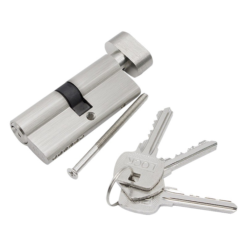 Calabaza grande todo cobre cilindro de bloqueo de apertura simple cilindro de bloqueo núcleo de cobre accesorios de bloqueo puerta interior universal estándar europeo cilindro de bloqueo grande 70