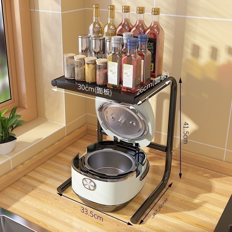 キッチン収納ラック多層家庭用電子レンジ炊飯器オーブンエアフライヤーカウンタートップ多機能収納ラック|undefined