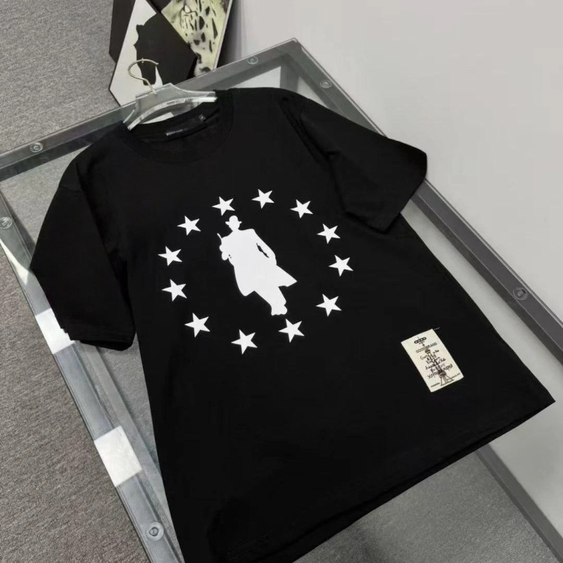 秋季新款高品质美式潮流时尚百搭小众设计感轻奢男女同款短袖T恤|undefined