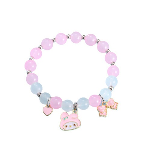 Korean Style Fresh and Cute Meilidi Crystal Beaded Bracelet for Women Simple Couple Student Friendship Bracelet Mori Girl Style