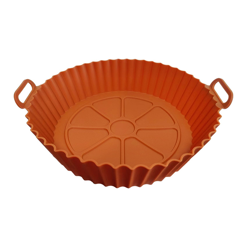 두꺼운 [110g 원형 실리콘 베이킹 팬] 20*17.5*5cm 브라운