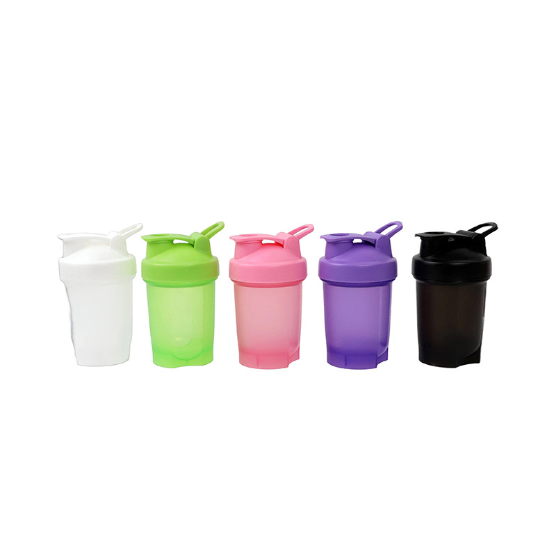 Multicolor transfronterizo 350ml taza de agitación de proteínas en polvo taza de agitación con tapa de flip de acondicionamiento físico con mano para beber taza de agua deportiva directa