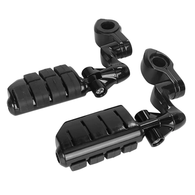 Motorcycle pedals Modified Rubber Short Pedal - 3-pedals-black-new-pedal-rings-black