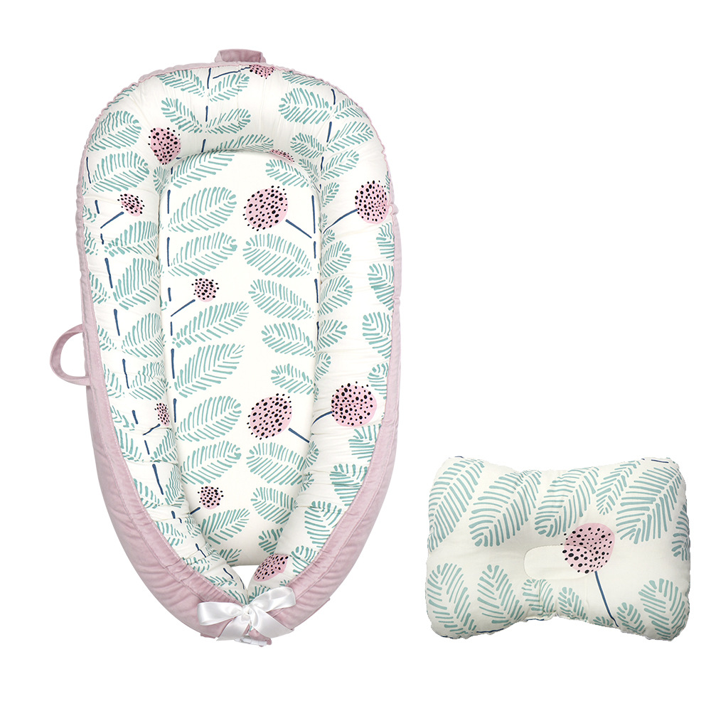 핑크 베이 베리 스퀘어 베개