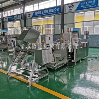 琥珀核桃仁油炸锅 蜂蜜花生油炸设备 琥珀核桃仁腰果成套加工设备