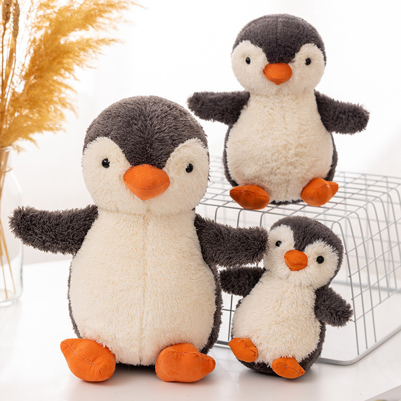 ---4 Penguin Series Collection Peanut Penguin Skateboard Penguin Fluffy Penguin Plush Toy Girl Doll