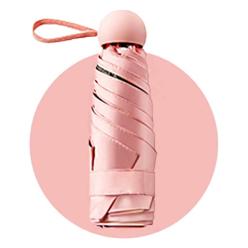 Зонт Солнцезащитный УФ-защита Женский солнцезащитный козырек компактный портативный Ультра легкий складной Солнечный зонтик двойного назначения 50% складной капсула зонтик